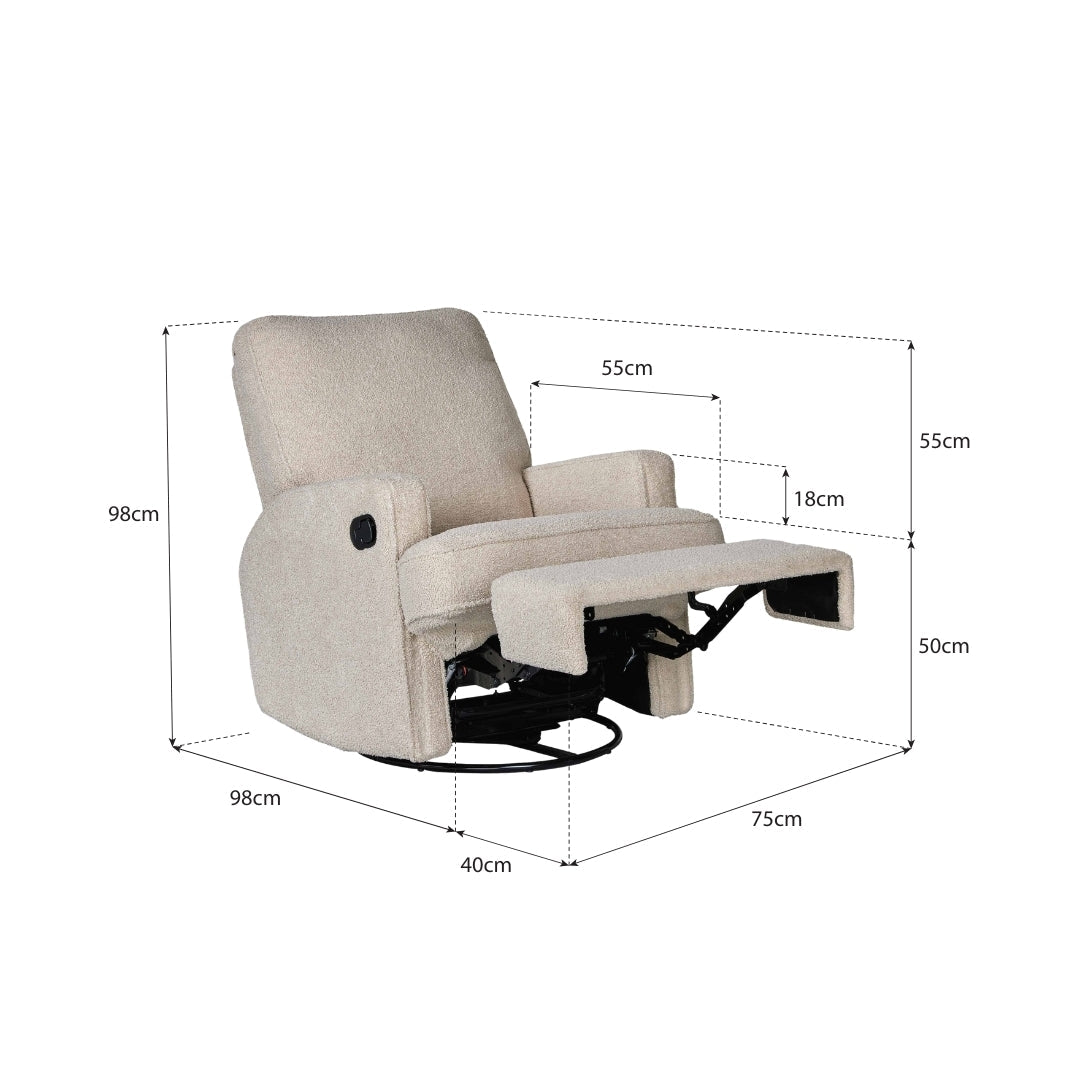Stillsessel elektrisch - Swivel &amp; Gliding Recliner 01 - Teddy Taupe - little something