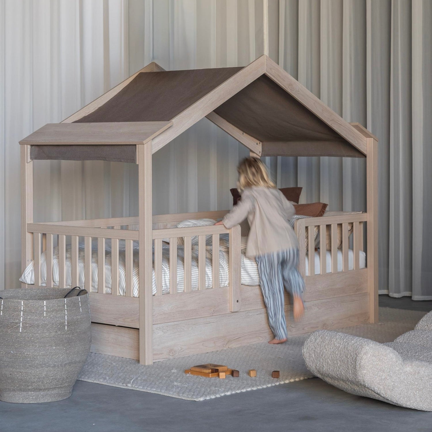 Stoffdach für Hausbett Juniorbett "Chalet" - little something
