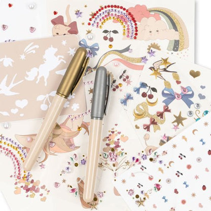 Tattoos, Glitzersteine und Tattoo Pen Set &quot;Stylist Set&quot; - Girl - little something