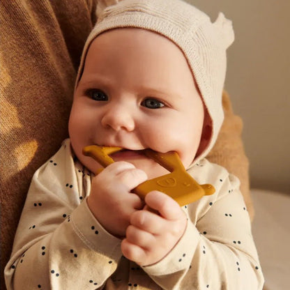 Teether Beißring &quot;Jonathan&quot; - Bär Golden Caramel - little something