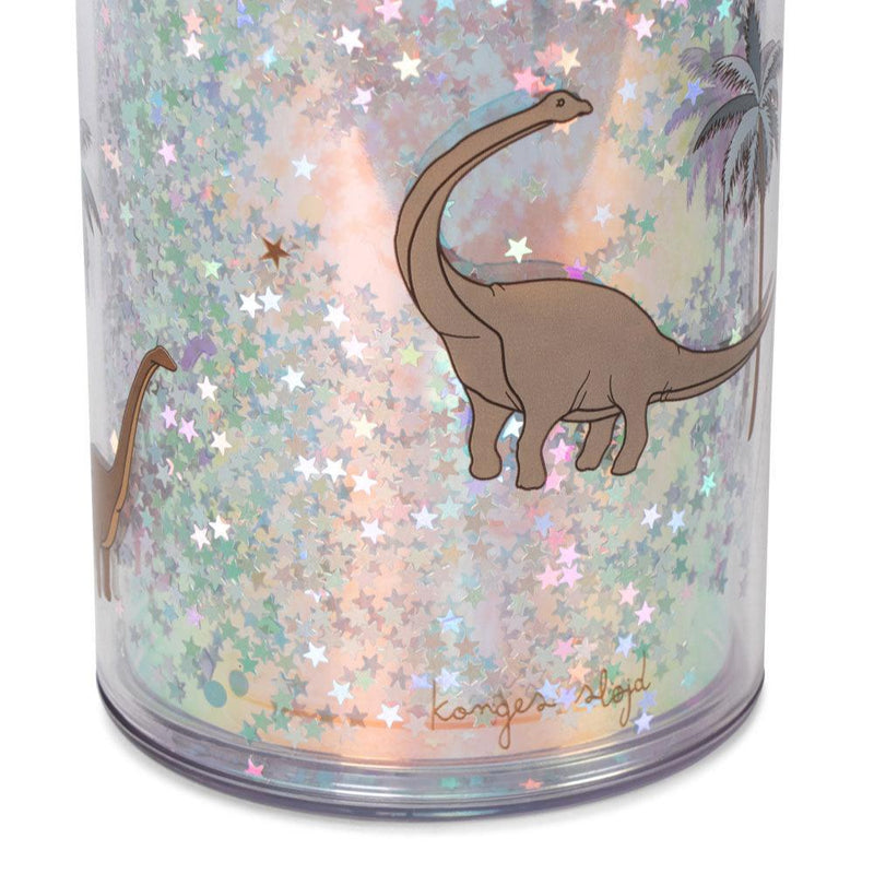 Trinkflasche Glitzer "Glitter Bottle" 330ml - Dino - little something