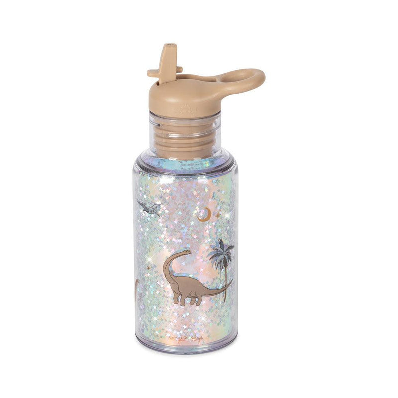 Trinkflasche Glitzer "Glitter Bottle" 330ml - Dino - little something