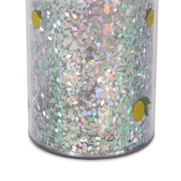 Trinkflasche Glitzer "Glitter Bottle" 330ml - Lemon - little something