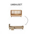 Umbauset "Junior Kit" Kyo - Honey Ash vom Babybett 120x70 oder 140x70cm zum Juniorbett 170x70cm inkl. Nachttisch - little something