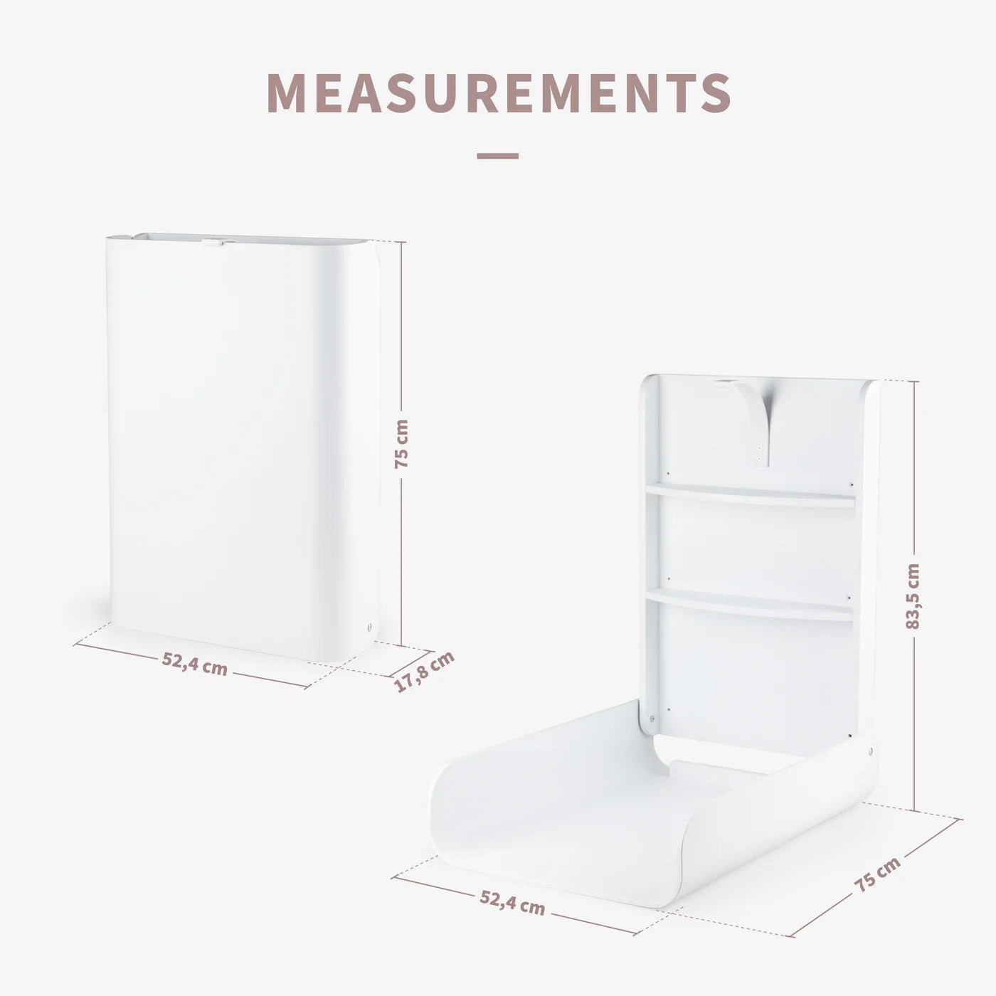 Wand - Wickeltisch - Classic White - little something