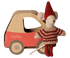 Weihnachtsmaus im Auto, kleine Schwester - little something