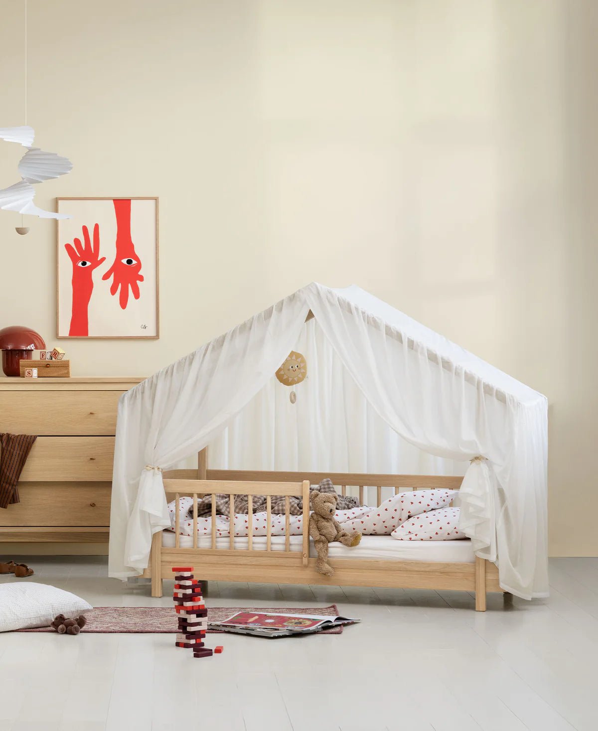 Wood Mini+ Hausbett 74x171 cm - Eiche - little something