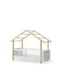 Wood Mini+ Hausbett 74x171 cm - Weiß/Eiche - little something