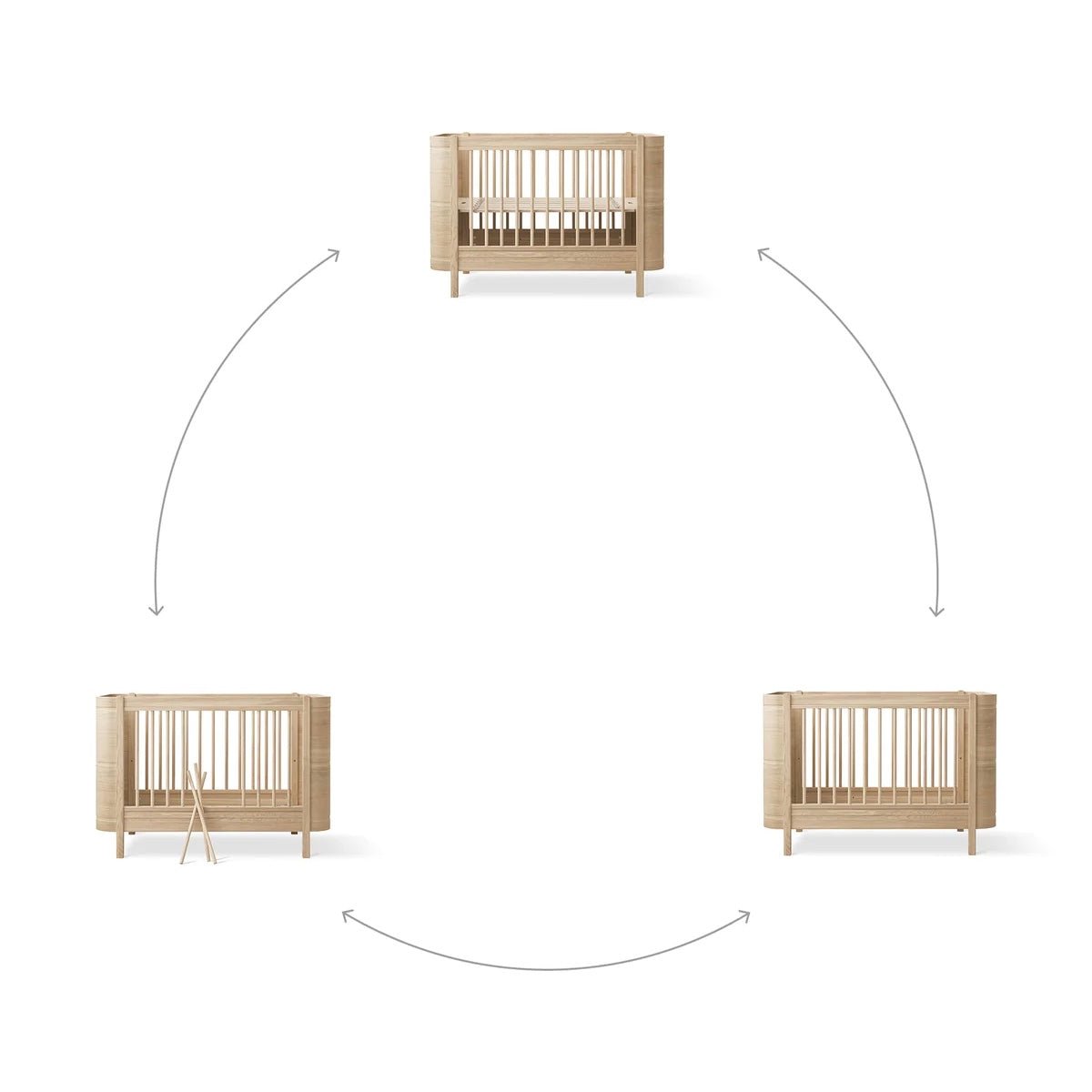 Babybett Wood Mini+ Basic (exkl. Umbauset zum Juniorbett) - little something