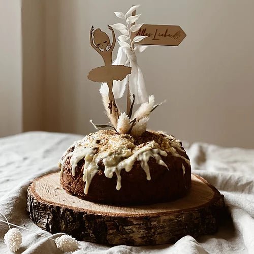 Cake Topper aus Holz Ballerina - little something