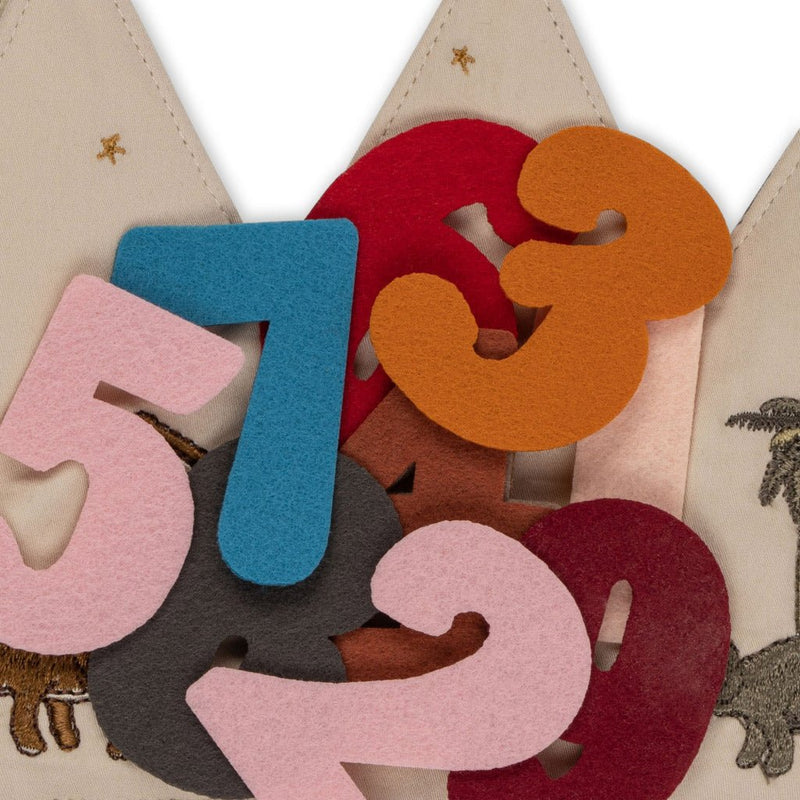 Geburtstagskrone Dino mit Zahlen von 1-9 - little something