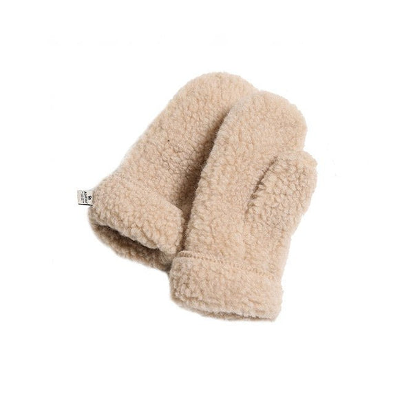 Handschuhe aus Wolle für Erwachsene "Freeze" beige - little something