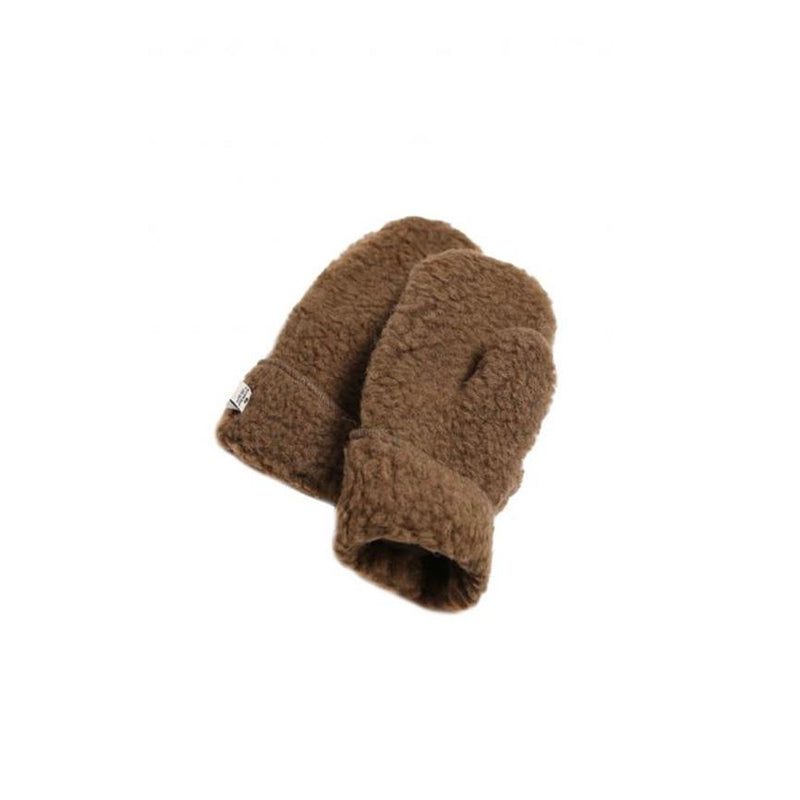 Handschuhe aus Wolle für Kinder ohne Band "Freeze Junior" braun - little something