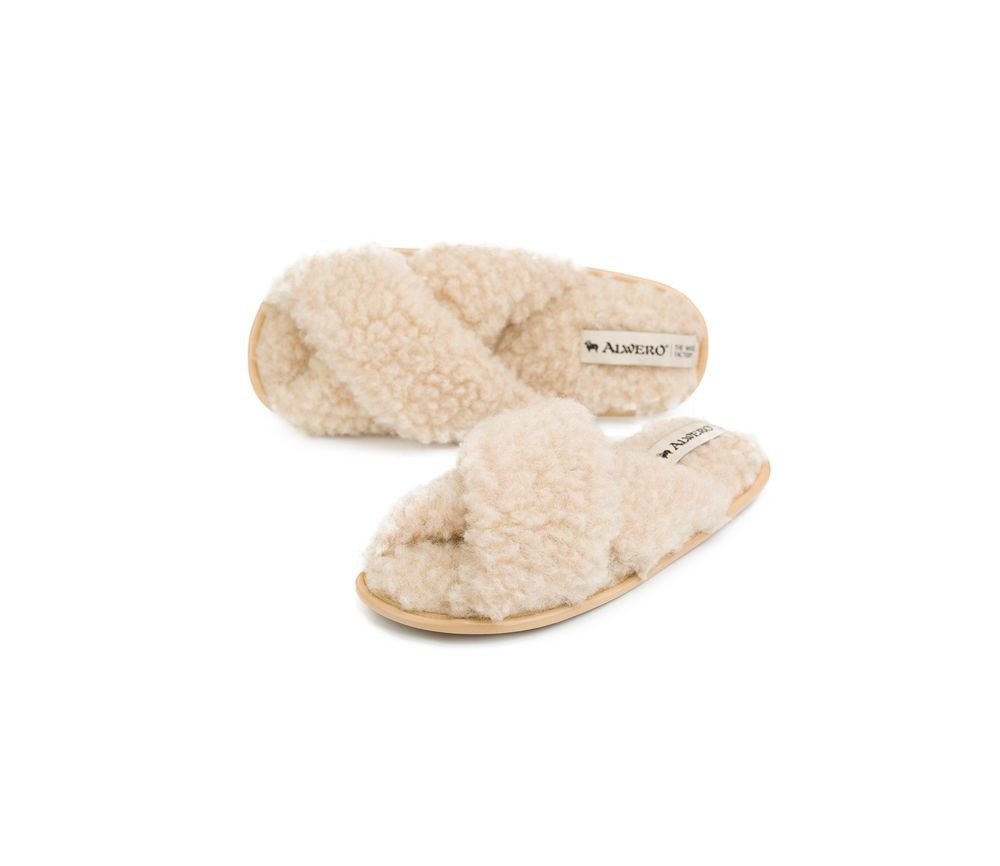 Hausschuhe Slippers aus Wolle &quot;Twenn X&quot; beige - little something