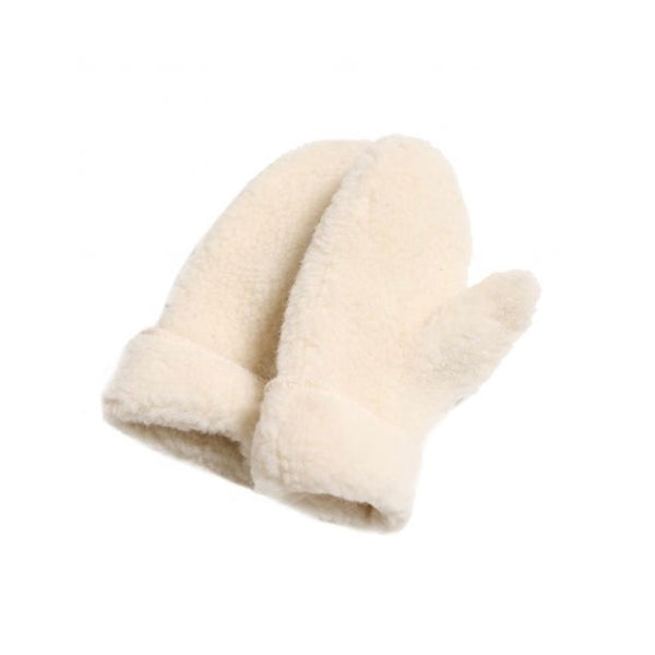 Handschuhe aus Wolle für Erwachsene "Freeze" naturweiß