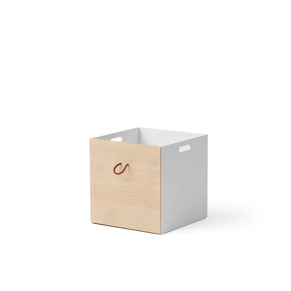 Kiste für Wood Regale, weiss/Eiche - little something