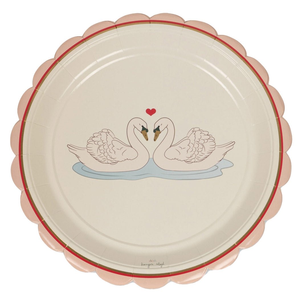 Pappteller &quot;Swan&quot; 8er Set - little something