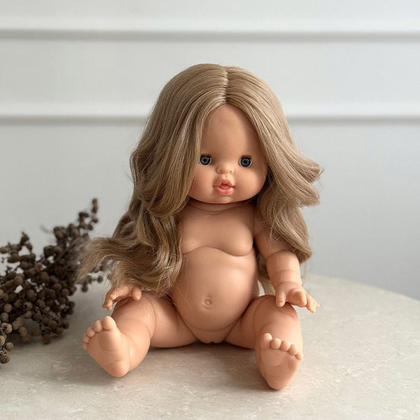 Puppe "Alienor" 34cm mit blonden langen Haaren und blauen Augen - little something