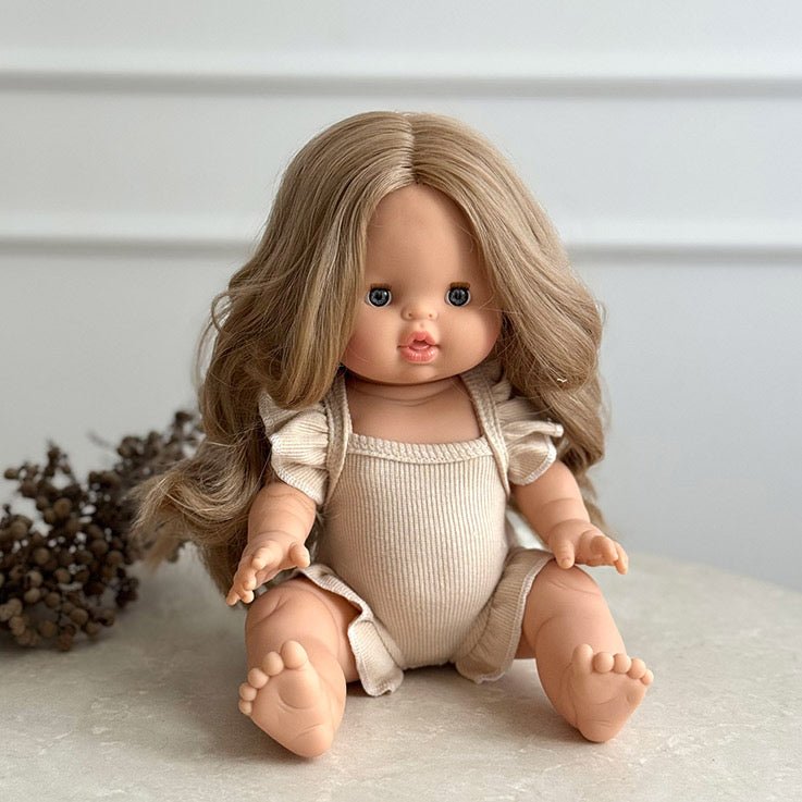 Puppe &quot;Alienor&quot; 34cm mit blonden langen Haaren und blauen Augen - little something