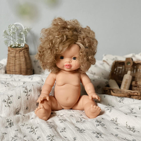 Puppe "Anais" 34cm mit blonden Haaren und blauen Augen - little something