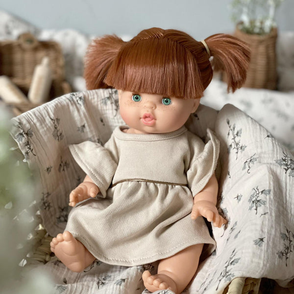 Puppe "Gabrielle" 34cm mit roten Haaren und grünen Augen - little something