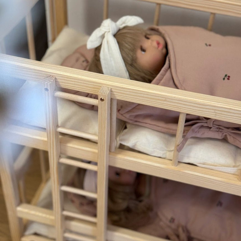 Puppenbett Etagenbett aus Holz inkl. Puppenbettwäsche - little something