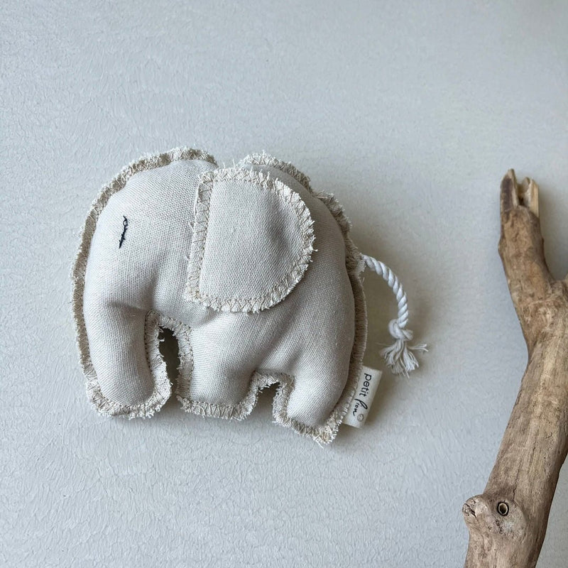 Rassel Elefant "Louis" aus Leinen - little something