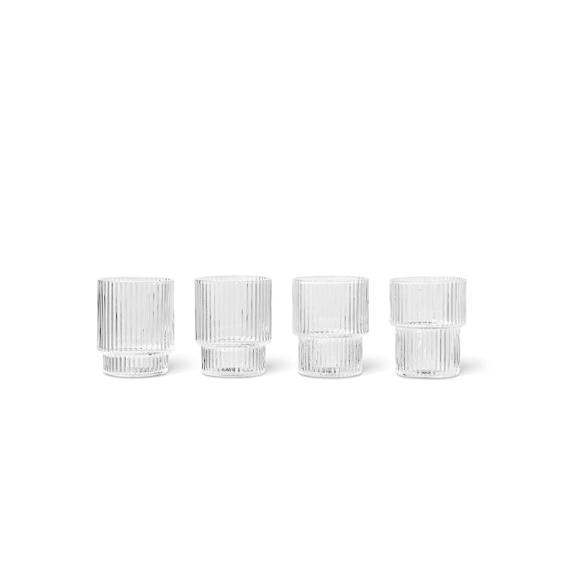 Ripple Gläser Small 4er Set - Clear - little something