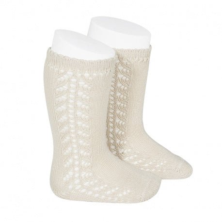 Socken mit Lochmuster - linen - little something