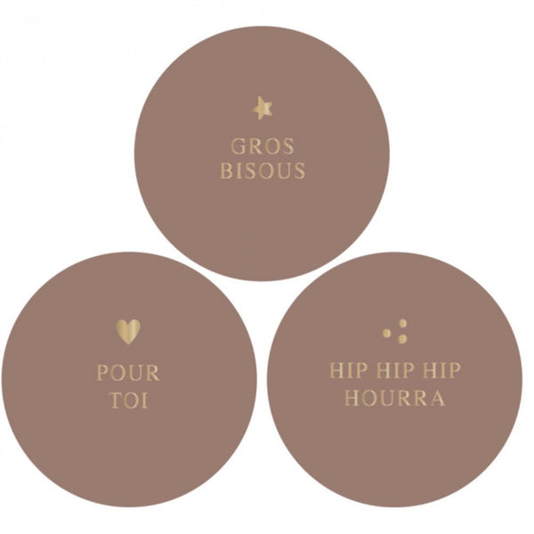 Sticker "pour toi / hip hip hourra / gros bisous" 6er Set - little something