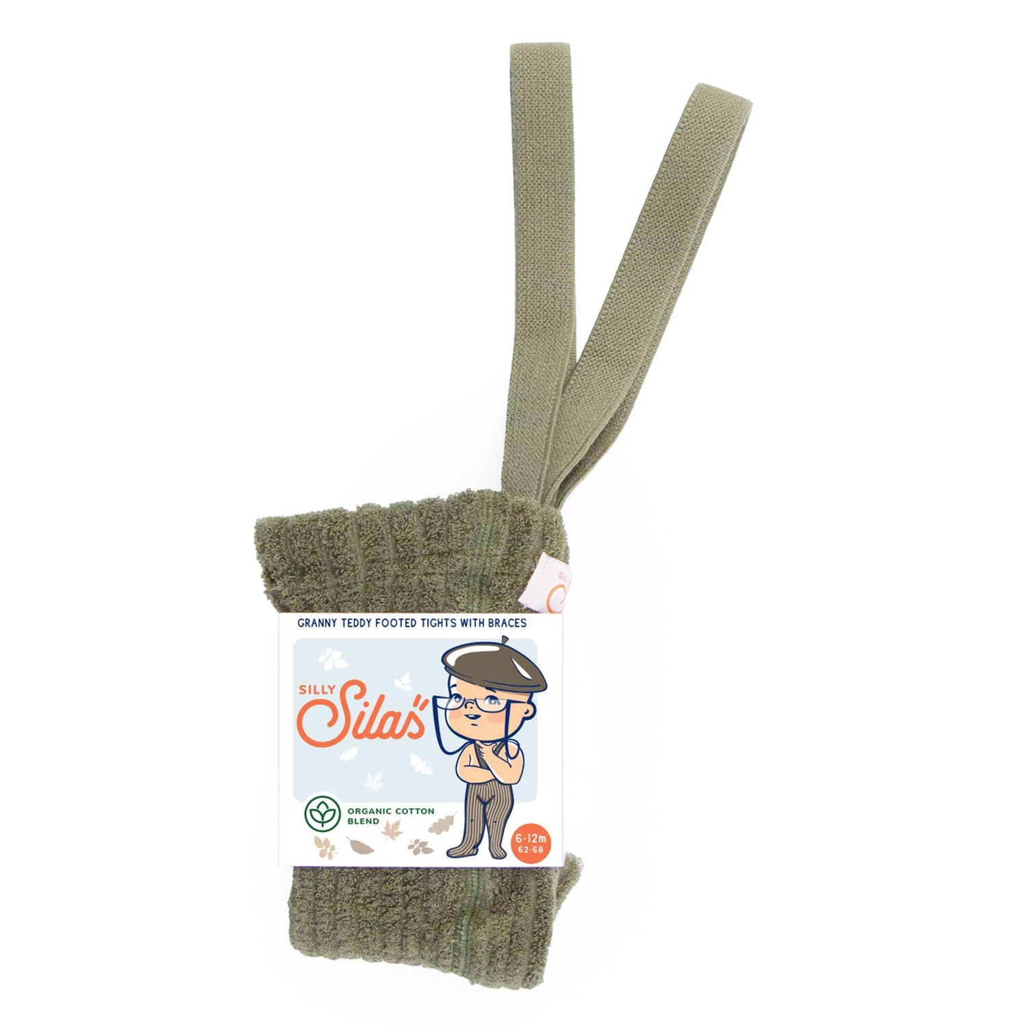 Strumpfhose Granny olive mit Fuß - little something