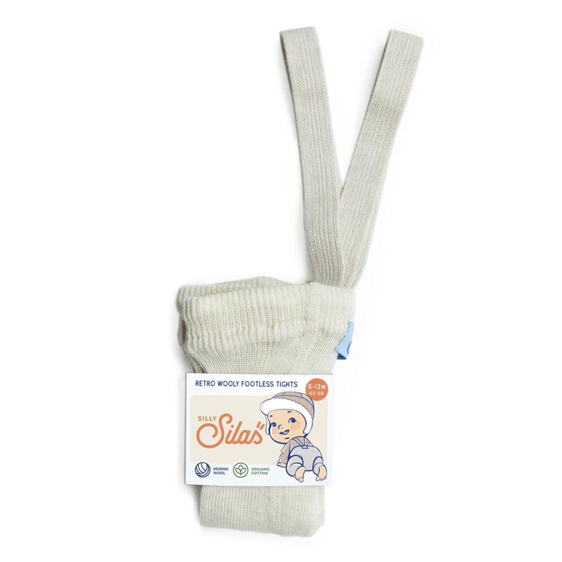 Strumpfhose Wooly cream aus Merinowolle ohne Fuß - little something