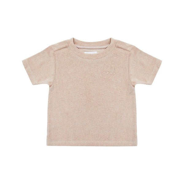T-Shirt Frottee "Feel Good" Dusty Rose - little something