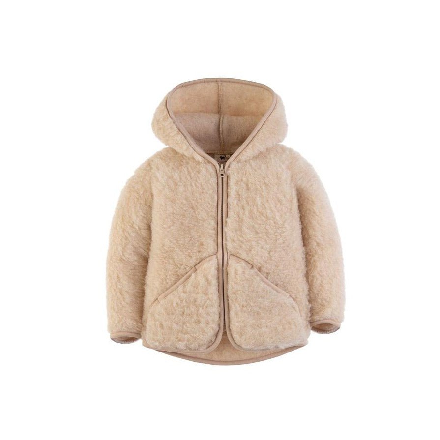 Wolljacke mit Kapuze &quot;Mody&quot; beige - little something