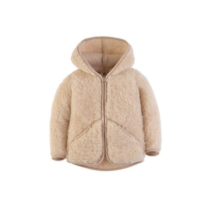 Wolljacke mit Kapuze &quot;Mody&quot; beige - little something